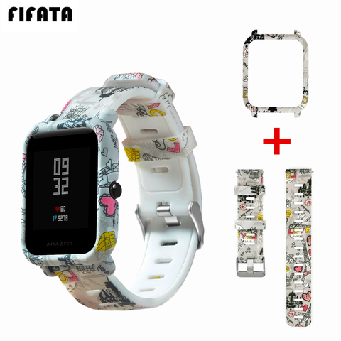 FIFATA Strap For Amazfit Bip Watch Band For Xiaomi Huami Amazfit GTS Bit Youth Lite Case Cover + Silicone Bracelet Accessories ► Photo 1/6