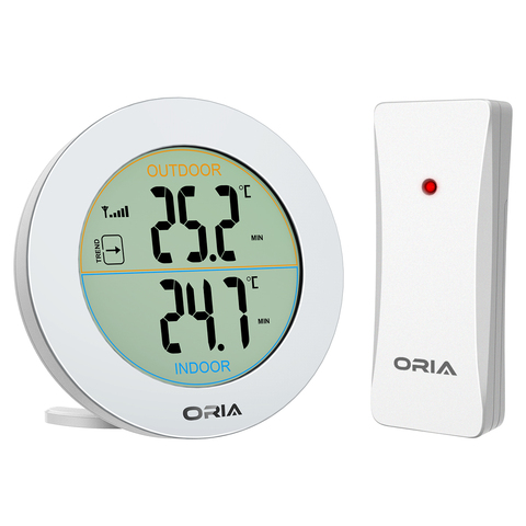 ORIA Indoor Outdoor Thermometer Digital Wireless Thermometer Temperature Remote Sensor LCD Home Office Outdoor Temperature ► Photo 1/6
