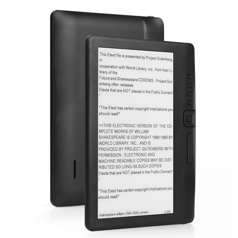8GB Ebook Reader Smart with 7 Inch HD Color Screen Digital E-Book+Video+MP3 Music Player ELECTSHONG ► Photo 1/6
