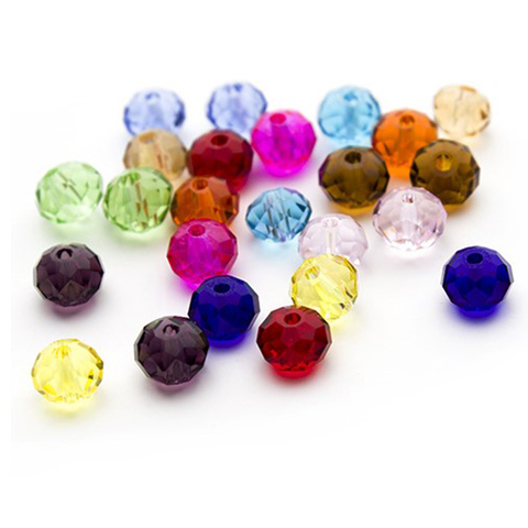 Colored Rondelle Spacer Decorative Crystal Beads Glass Beads 14mm 16mm 18mm Natural Stone Beads for Crystal Beads Curtain ► Photo 1/6