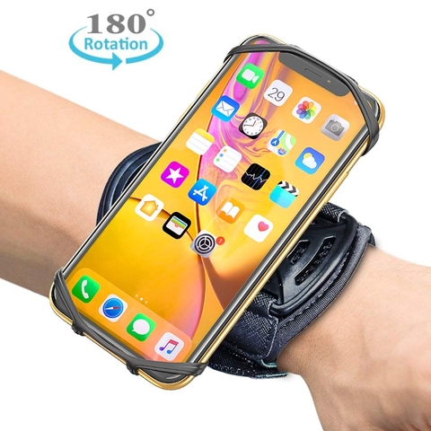 Wristband Running Phone Holder for iPhone for Samsung for Huawei 180º Rotatable Sport Armband Workout Forearm Holder Jogging ► Photo 1/6