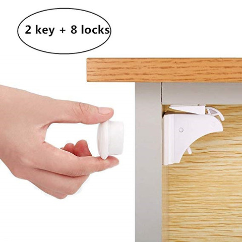 Magnetic Child Lock 8 Locks Baby Safety Baby Protections Cabinet Door Lock Kids Drawer Locker Security Invisible Locks ► Photo 1/6