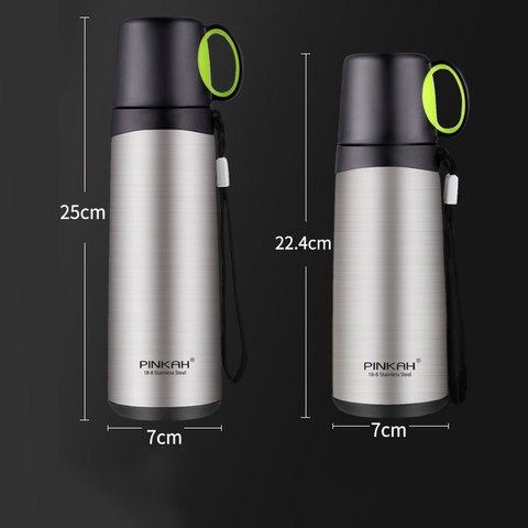 PINKAH Thermos Bottle 420ml 520ml Stainless Steel Vacuum Flask Travel Coffee Thermo Mug School Insulated Bottle Home Thermo Cup ► Photo 1/6