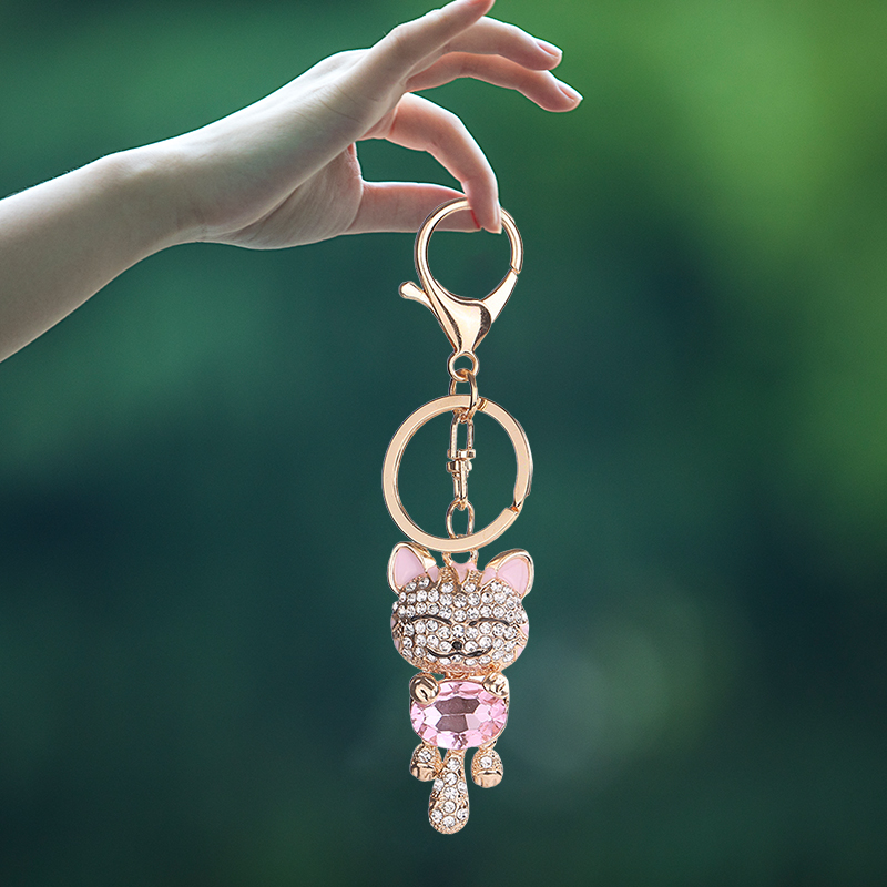 Cat Keychain with Key Ring for Women
