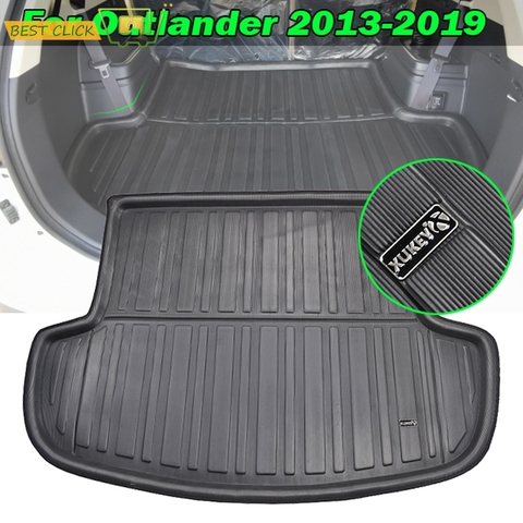 Fit For Mitsubishi Outlander 2013-2022 Rear Trunk Boot Liner Cargo Mat Tray Floor Carpet Mud Kick Protector 2016 2017 2022 ► Photo 1/6