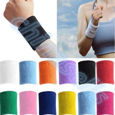 Sport Wristband Cotton Wrist Support Protector Sweatband Gym Tennis Strap