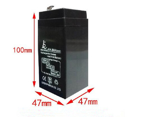 Storage Batteries 4V 4AH rechargeable lead acid battery storage battery small toy car battery 47x47x100mm free shipping ► Photo 1/2