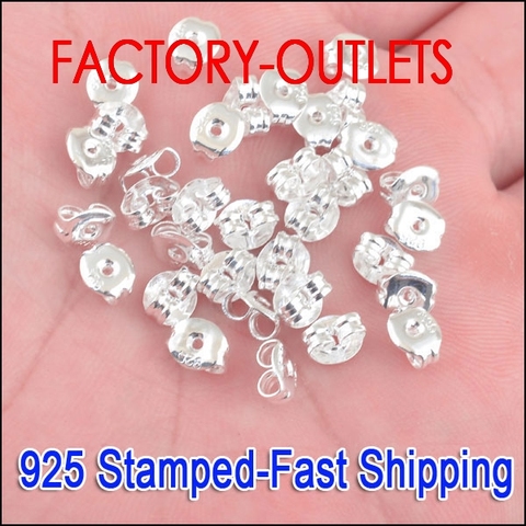 Big Promotion Fast shipping 3X5MM 200PCS 925 Sterling Silver Fashion Jewelry Stud Earrings Findings Stud Pin Jewelry Settings ► Photo 1/2