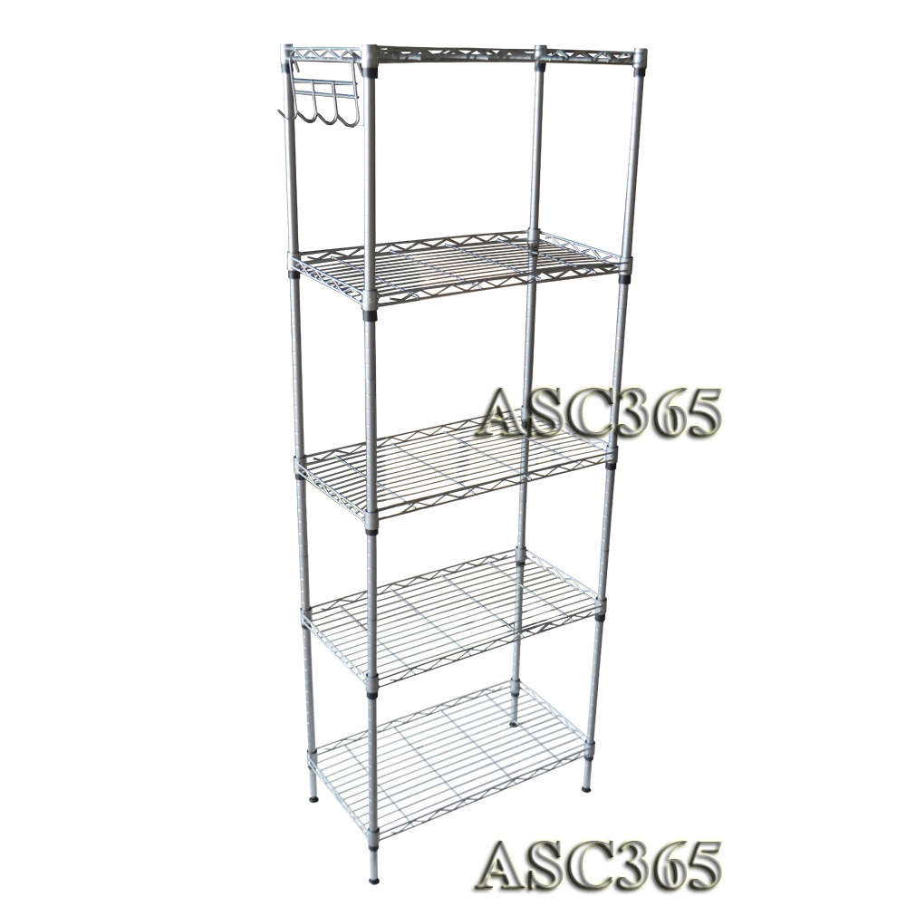5 Tier Storage Rack, Wire Kitchen Shelves