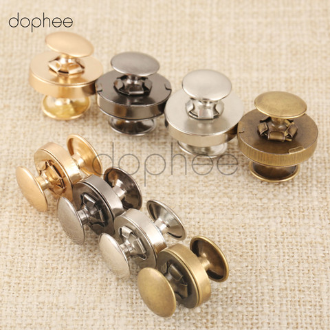 dophee 10pcs 14/18mm Magnetic Snaps Double Rivet Clasps Buttons Fasteners Buckles DIY For Lady Handbag Purse Clothes Luggage ► Photo 1/6