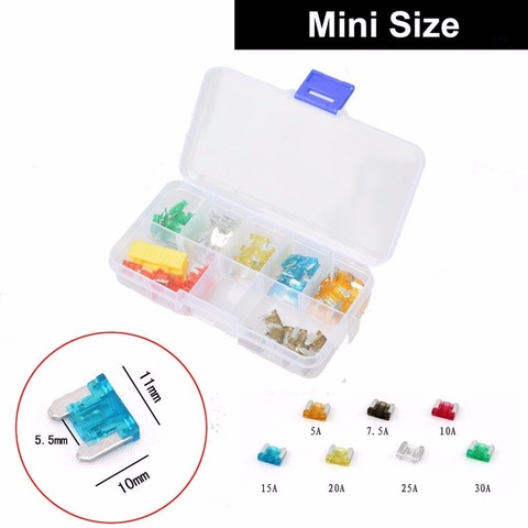 Auto Mini Size Blade Fuse 70pcs 5A 7.5A 10A 15A 20A 25A 30A Assortment Set for Car Truck Motor ATM Box Add-A-Circuit Fuse Holder ► Photo 1/4