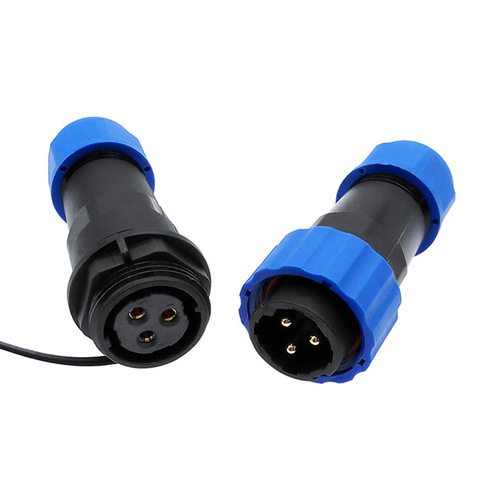 SP20 straight waterproof connector 1/2/3/4/5/6/7/9/10/12/14Pin IP68 Industrial power Male plug and Female socket ► Photo 1/5