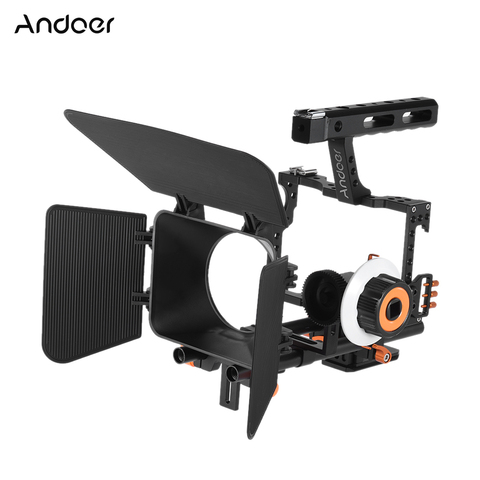 Andoer C500 Camera Camcorder Video Cage Rig Kit Matte Box+Follow