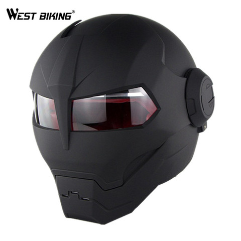 WEST BIKING Motorcycle Bike Full Face Helmet Matt Black Large Size Scooter Open Face Safety Helmet Waterproof Cycle Adult Helmet ► Photo 1/1