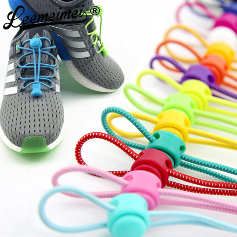 Stretching Lock lace 23 colors a pair Of Locking Shoe Laces Elastic Sneaker Shoelaces Shoestrings Running/Jogging/Triathlon ► Photo 1/6