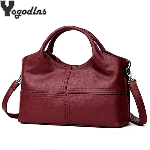 Soft PU Leather Handbag High Quality Women Bag Casual Female Messenger Bag Solid Shoulder Bag Ladies Crossbody Bag ► Photo 1/6