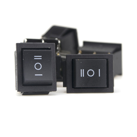 KCD2 black three position toggle micro switches 16 / 250VAC 20A / 125VAC (ON / off / on) smart interruptor rocker switch ► Photo 1/6