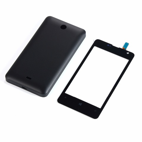 For Microsoft Nokia Lumia 430 N430 Touch Screen Digitizer Panel Glass+Housing Battery Door Back Cover+Sticker Glue ► Photo 1/3