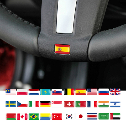 10PCS Car styling National Flags Stickers for Countries Map Travel Sticker to DIY Scrapbooking Suitcase Laptop Car Motorcycle ► Photo 1/6