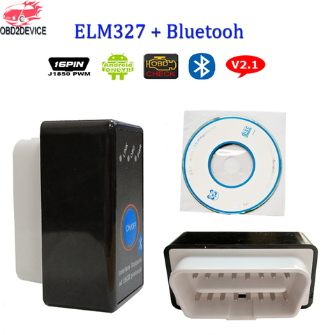 ELM327 Firmware V1.5 Bluetooth OBD2 Interface Auto Code Reader ELM 327 V2.1 Power Switch Button OBDII ELM 327 Diagnostic Scanner ► Photo 1/6