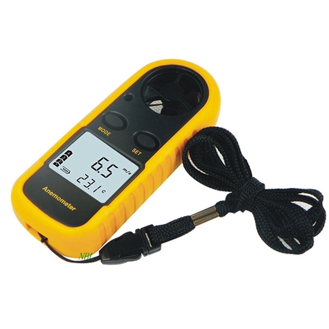 Digital Anemometer LCD Air Wind Speed Gauge Anemometer Thermometer 0-30m/s Wind Speed -10~45C Temperature Meter With Backlit ► Photo 1/1