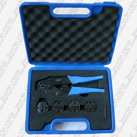 Terminal Combination crimping tool set with 4 replaceable die sets LS03C-5D3,crimping tool kit ► Photo 1/4