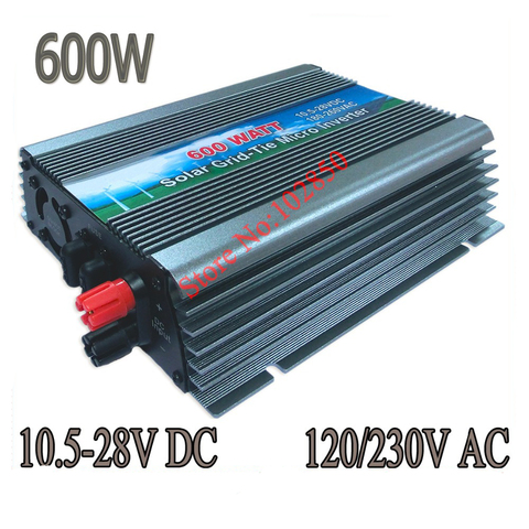 600W Solar PV On Grid Inverter DC10.5-28V to AC110V/220V 600W Solar Grid Tie Micro Inverter ► Photo 1/6