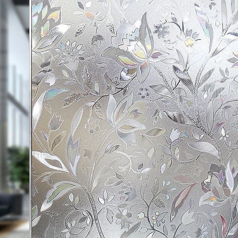 Waterproof PVC Frosted Glass Window Film Cover Window Privacy Bedroom Bathroom Self Adhesive Decorative Film Stickers 100x45CM ► Photo 1/6