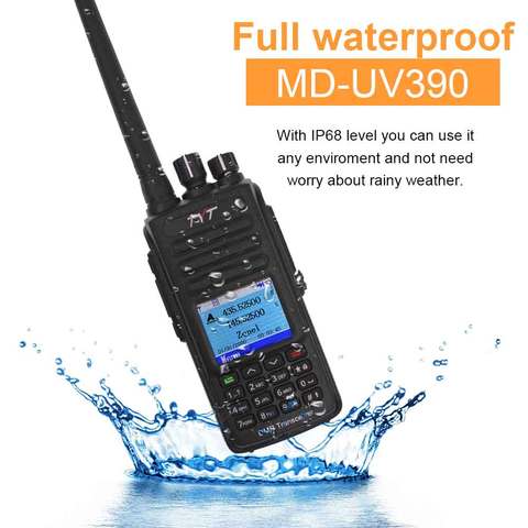 TYT MD-UV390 DMR Radio Station 5W 136-174MHz & 400-480MHz Walkie Talkie MD-390 IP67 Waterproof Dual Time Dlot Digital Radio ► Photo 1/6