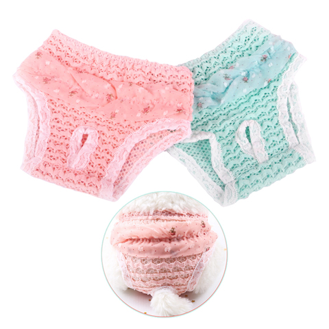 Cozy Chiffon Female Pet Dog Sanitary Physiological Pants Reusable Diapers For Dogs Washable Puppy Short Panties For Small Dogs ► Photo 1/6