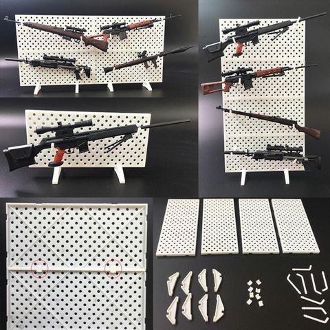 4pcs/set 1/6 Scale Modular Weapons Display Wall Show Storage Stand For Action Figures Gun Model ► Photo 1/6
