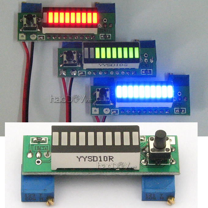 Regulator DIY Kits 4.2-16.8V Adjustable Converter Power Module LM3914 10 LED 