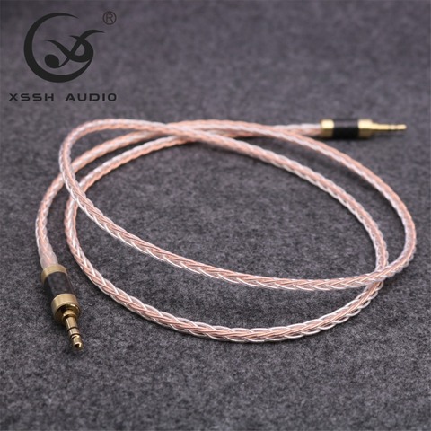 XSSH Audio DIY OCC 7n Copper Silver Mixed OFC copper conductor headphone Earphone 3.5 to 3.5 Car Aux 3.5mm Audio cable Cord ► Photo 1/6