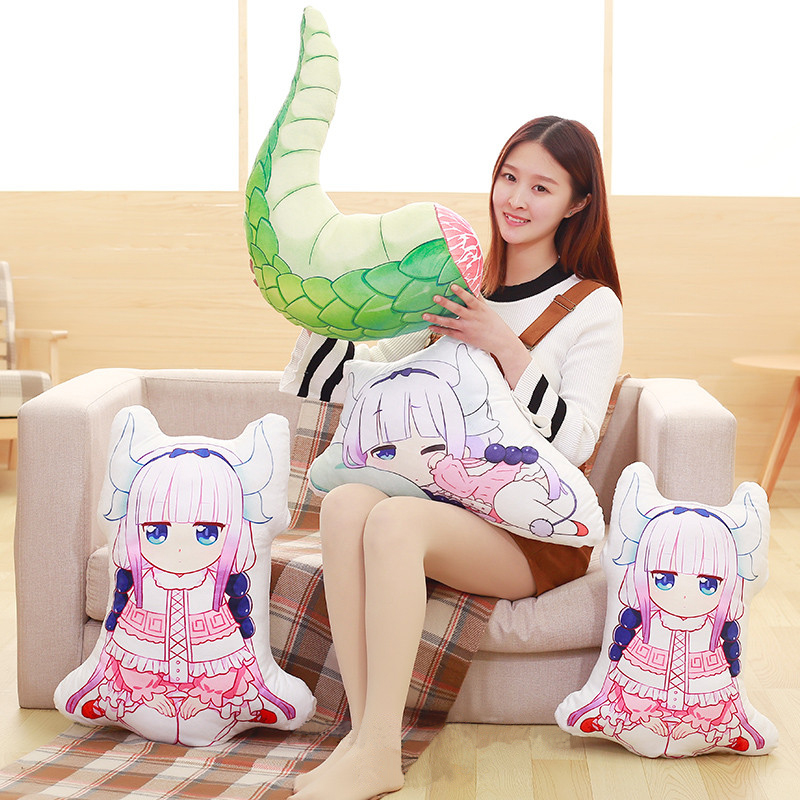 Anime Miss Kobayashi's Dragon Maid Kanna Cosplay Plush Stuffed Doll Toys Pillow 