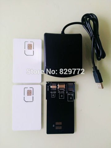 LTE 4G WCDMA SIM USIM Secure Card Reader Writer tool programmer personalize tools  with LTE Blank USIM Card  SIM card converter ► Photo 1/4