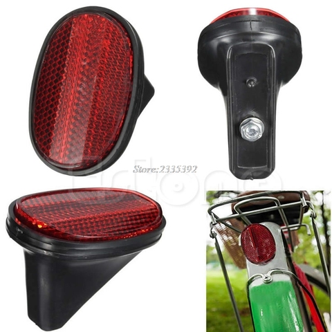 Red Bicycle Bike Rear Fender Safety Warnning Reflector Tail MudGuard Cycling JUN08 ► Photo 1/6
