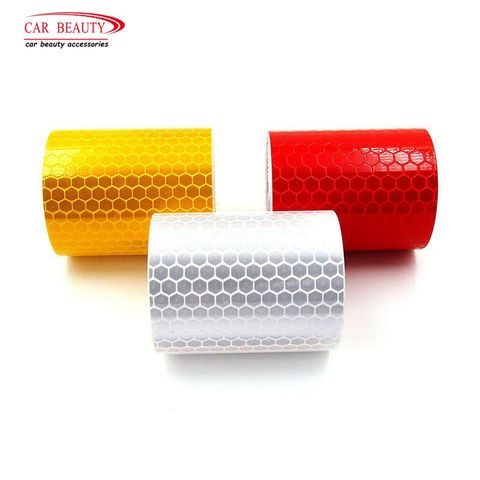 1 Roll Car Reflective Tape Sticker Safety Mark Car Styling Self Adhesive Warning Tape Motorcycle Bicycle Film Decoration Tool ► Photo 1/6
