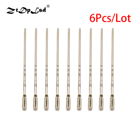 6Pcs/Lot 1.0~2.3mm Diamond Coated Drill Bits Solid Needle For Jewelry Agate Hole Jade Amber Stone Ceramic Glass Power Tools ► Photo 1/6