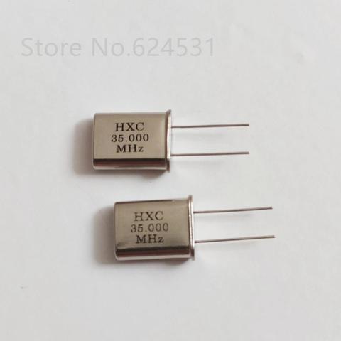 10pcs 49U quartz crystal 35M 35.000MHZ HC-49U in-line two-leg crystal resonator ► Photo 1/2