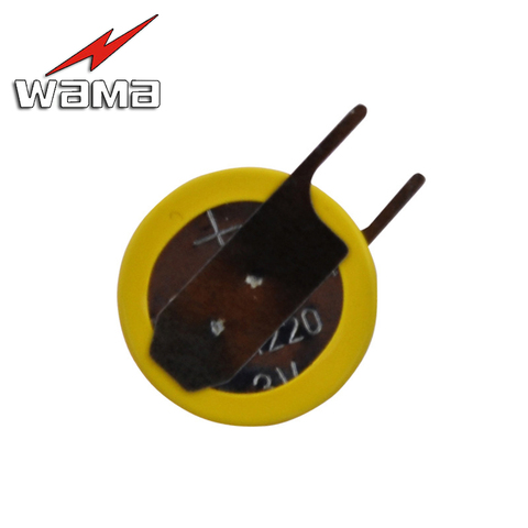 2pcs/lot 2-Pin CR1220 3V Battery with Welding Feet Conventional Horizontal Customized BIOS 1220 Coin Batteries ► Photo 1/1