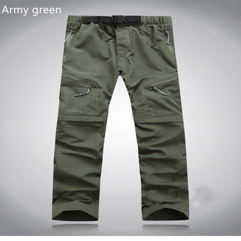 Men Quick Dry Outdoor Pants Removable Hiking&Camping Pants Male Summer Breathable Hunting&Climbing Pants S-XXXL 4 Color ► Photo 1/1