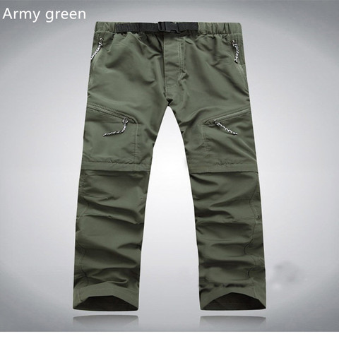 Men Quick Dry Outdoor Pants Removable Hiking&Camping Pants Male Summer Breathable Hunting&Climbing Pants S-XXXL 4 Color ► Photo 1/1