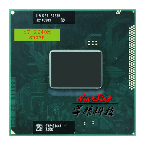 Intel Core i7-2640M i7 2640M SR03R 2.8 GHz Dual-Core Quad-Thread CPU Processor 4M 35W Socket G2 / rPGA988B ► Photo 1/1