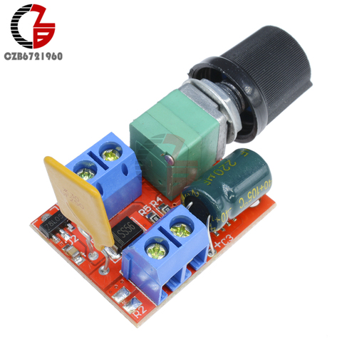 5A Mini PWM DC Motor Speed Controller 3V-35V Speed Regulator Control Switch LED Dimmer DC 5V 12V 24V ► Photo 1/6