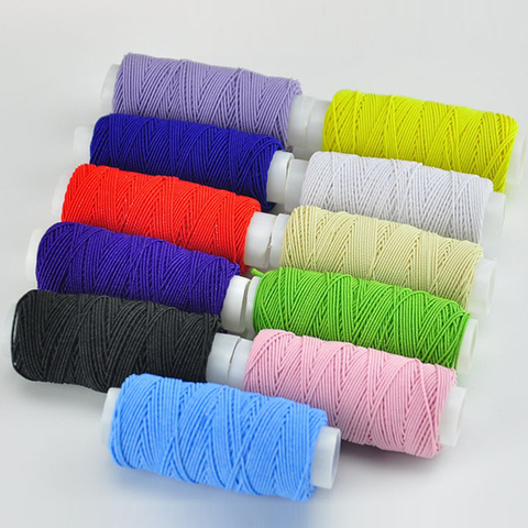 0.5mm  12 color elastic line ultra-fine / skirt wrinkled bottom line / color elastic rope / round elastic band / rubber band ► Photo 1/1