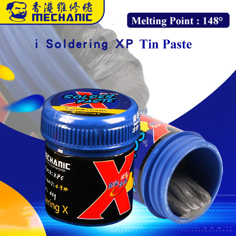 MECHANIC LEAD-FREE BGA Soldering Tin Paste for iPhone X XS XR XS MAX Low Temperature 148 Degree Solder Paste Welding Paste Flux ► Photo 1/6