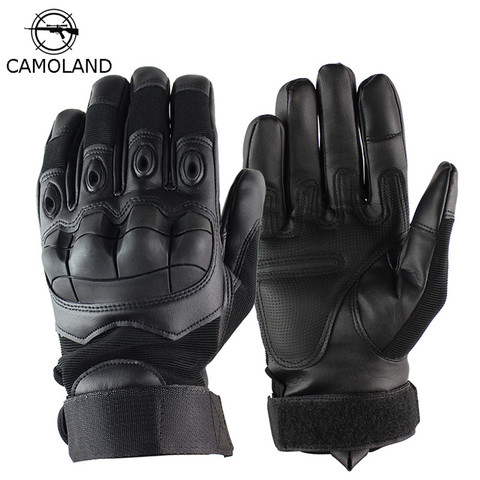 Men Gloves Winter Full finger Army Tactical Outdoor Gloves Military Combat Slip-resistant Paintball Shooting Leather Gloves ► Photo 1/6