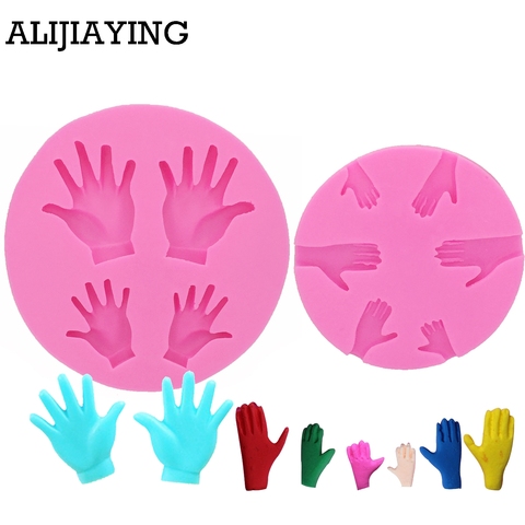 M0013 Baby Hand 3d Silicone Mold Cake Decoration tools Molding Diy Baking Tools Handicraft Production Stencil ► Photo 1/6