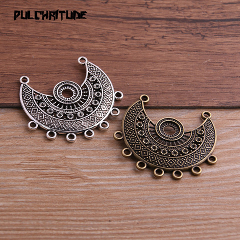  2PCS 39*43mm Two Color Necklace Charm Women Jewelry Fashion Porous Connector Pendant Necklace ► Photo 1/5