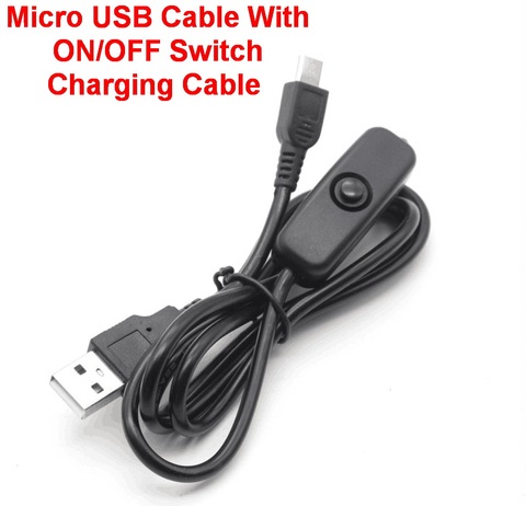 1pcs 1m Micro USB Cable With ON/OFF Switch Charging Cable for PI Raspberry Pi 2/3 Android Smartphone Tablet Powerbank ► Photo 1/2